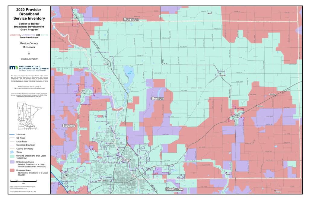 Coverage map graphic