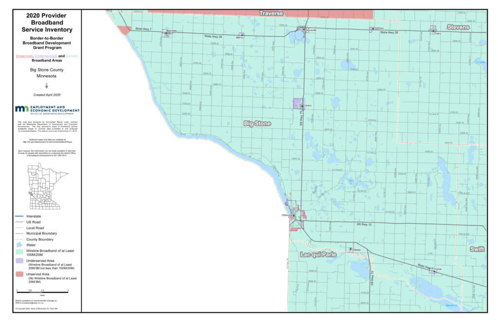 Coverage map graphic