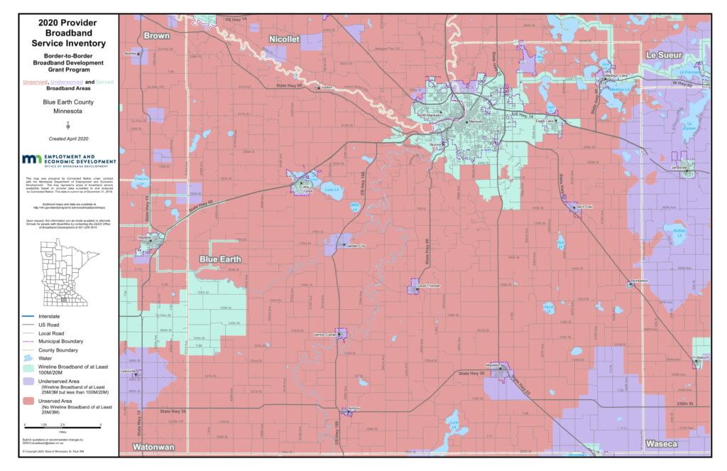 Coverage map graphic