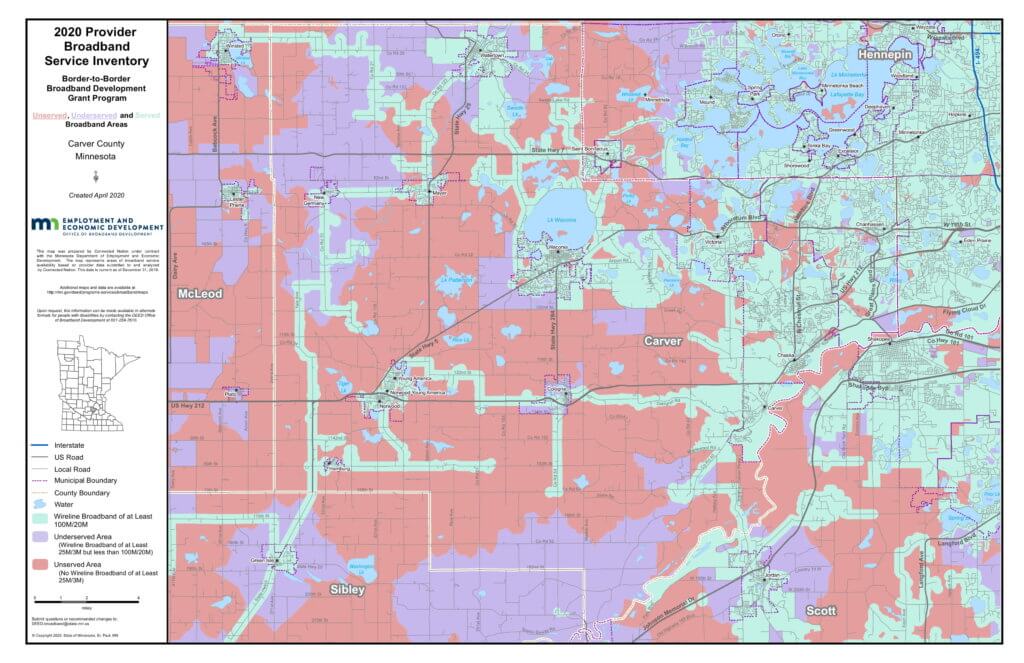 Coverage map graphic