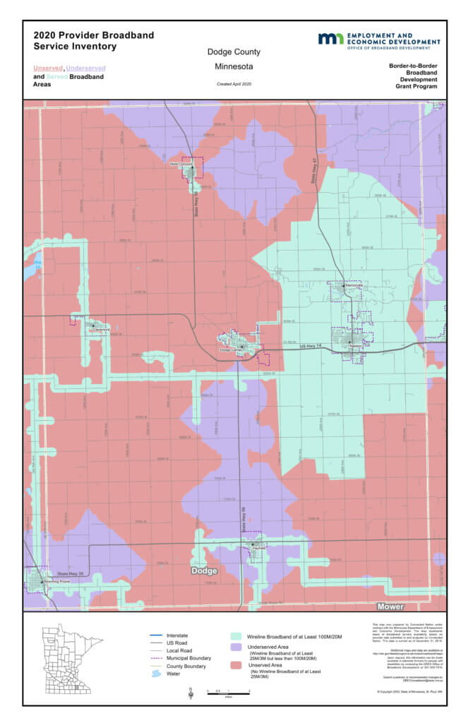 Coverage map graphic