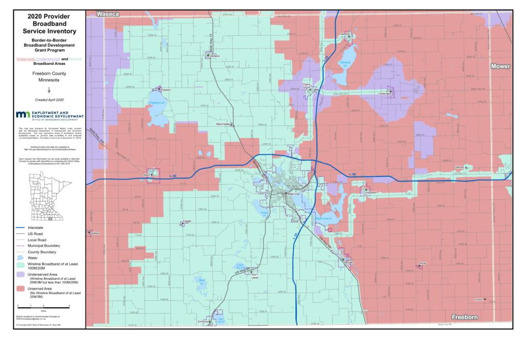 Coverage map graphic