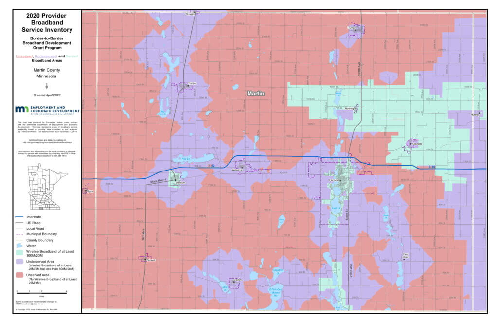 Coverage map graphic