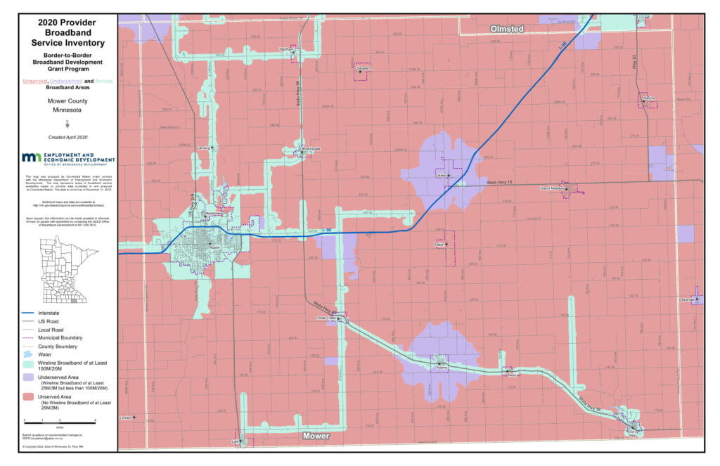 Coverage map graphic