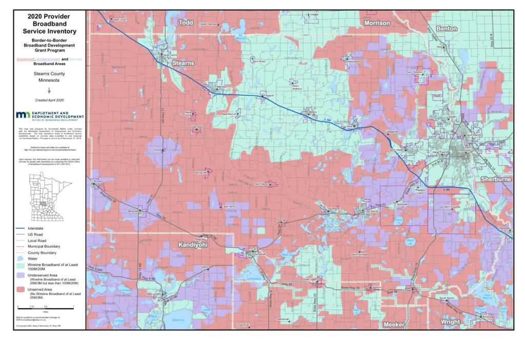 Coverage map graphic