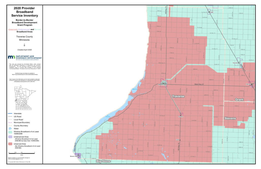 Coverage map graphic