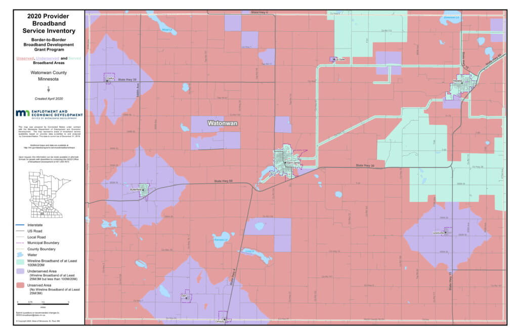 Coverage map graphic